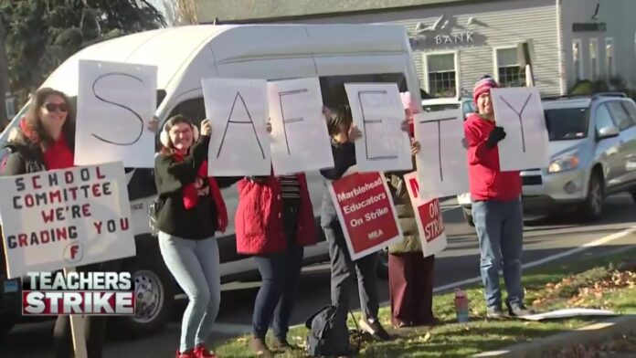 Gov. Healey urges striking teachers to find a way to return students to classrooms Monday - Boston News, Weather, Sports