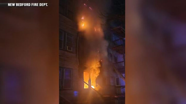 Firefighters battle flames in multi-family home in New Bedford - Boston News, Weather, Sports