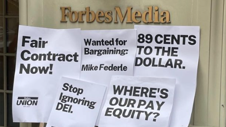 Forbes editorial staffers walk off the job the same day as release of the company's '30 Under 30' list