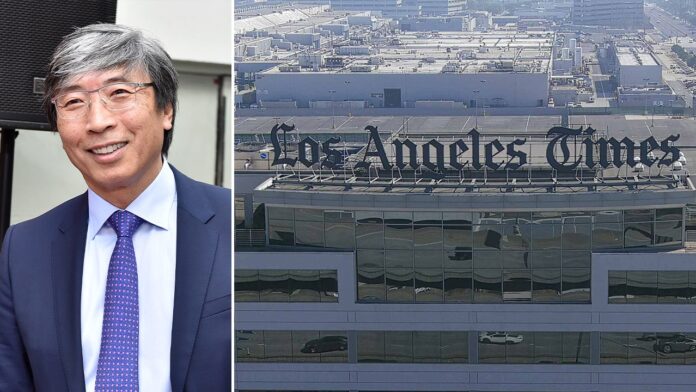 LA Times owner pushes paper to be middle of the road, suggests he'll sell it if not profitable