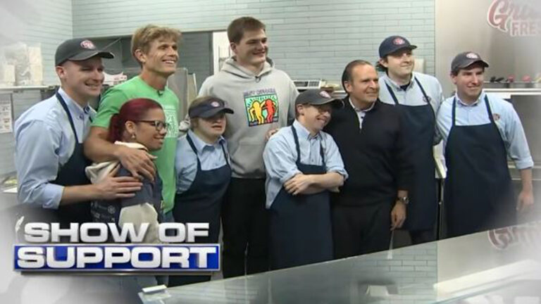 Pats QB Drake Maye shows support for Best Buddies at Jersey Mike’s in Watertown - Boston News, Weather, Sports