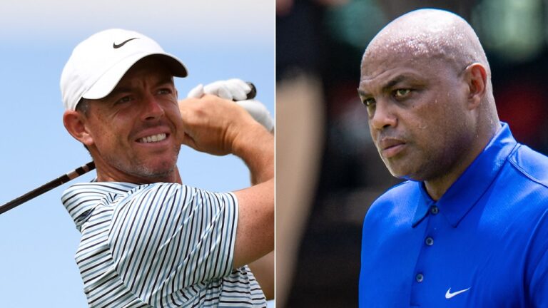 Rory McIlroy teases Charles Barkley about his weight during match vs LIV Golf stars